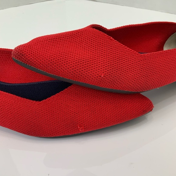 Rothy's Sz 8 The Point Ballet Flats Chili Red - Picture 11 of 11